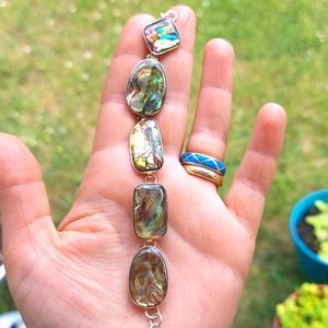 Abalone sterling silver bracelet